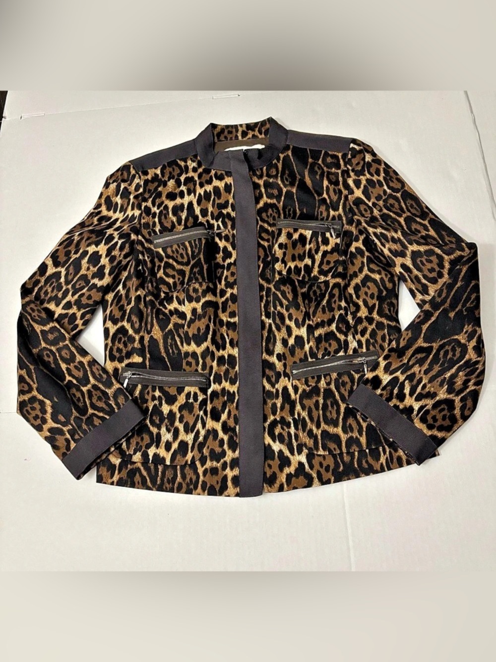 Doncaster Leopard Print Jacket Size 14 full zip